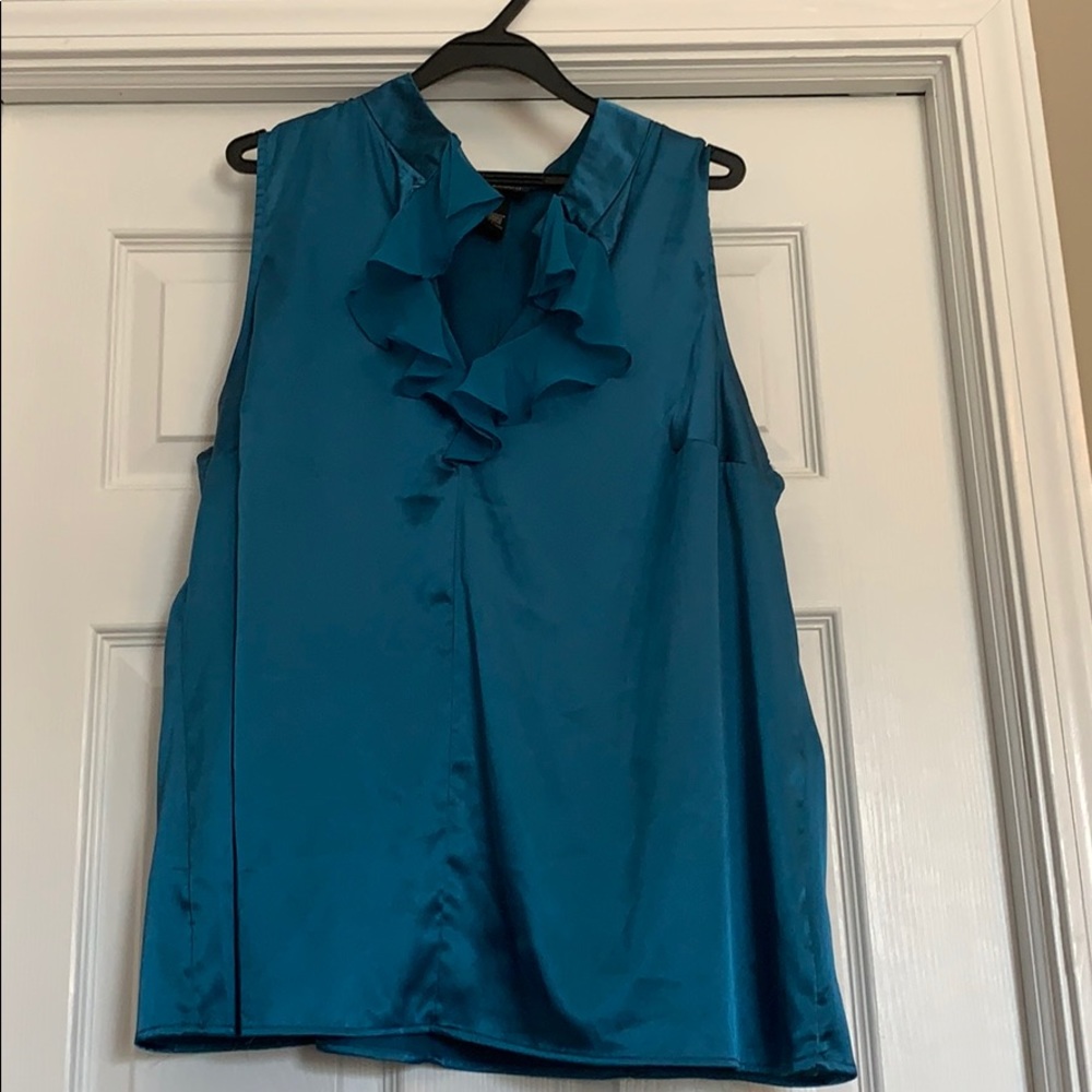 Satin sleeveless blouse